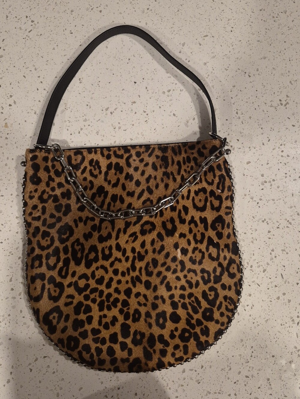 Alexander Wang Leopard Print Shoulder Bag - Brown & Black